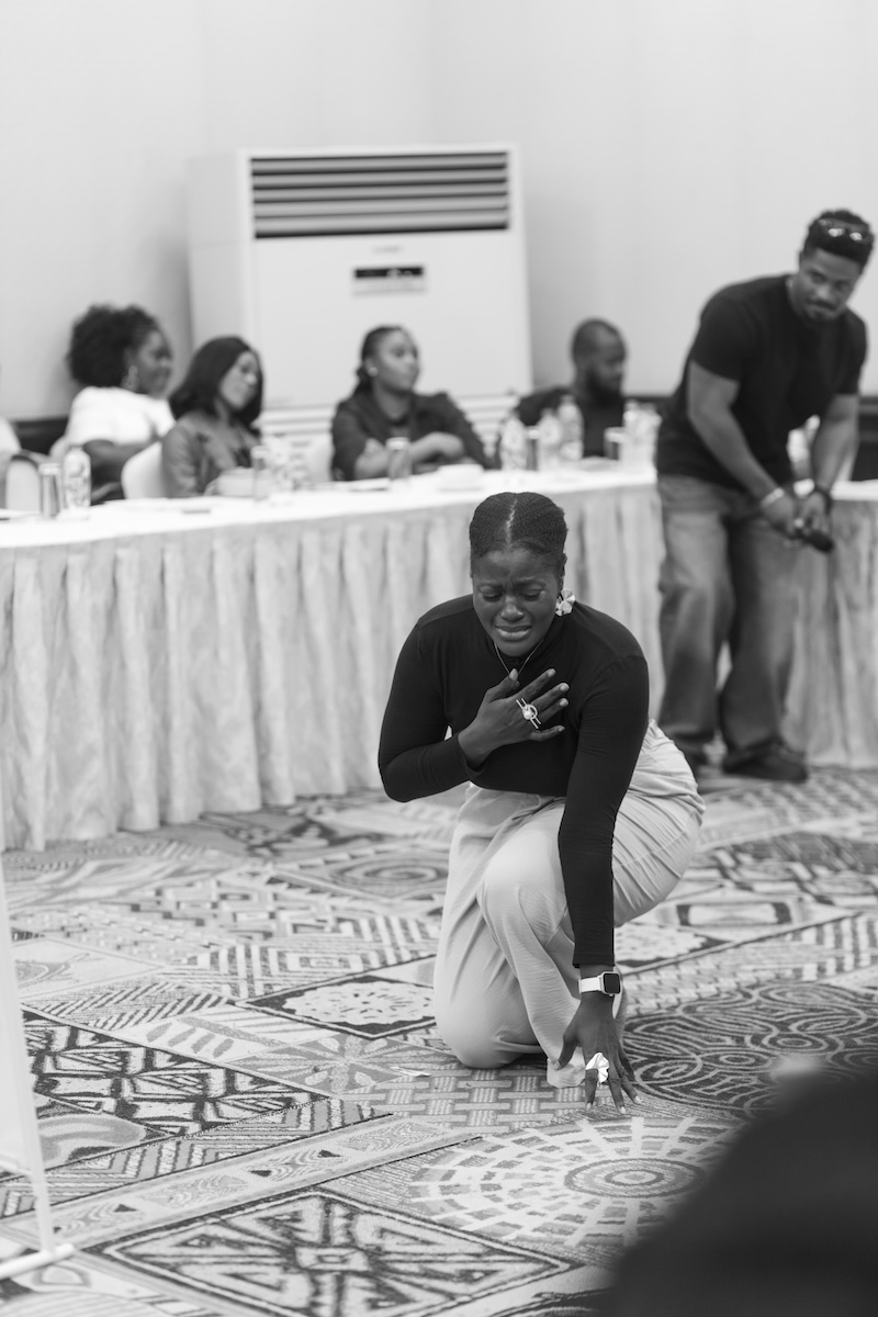 On-camera practice session